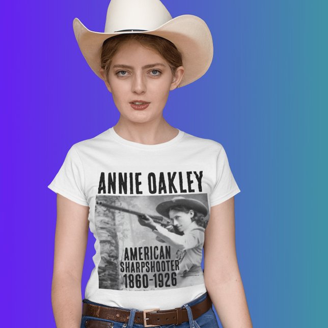 ANNIE OAKLEY SHARPSHOTER COWGIRL T-Shirts (Criador carregado)