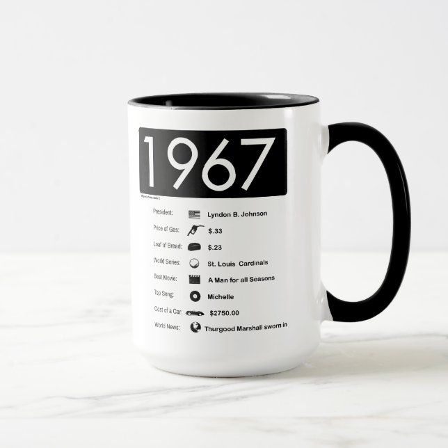 ano 1967-Great (15 onças.) Caneca de café (Direita)