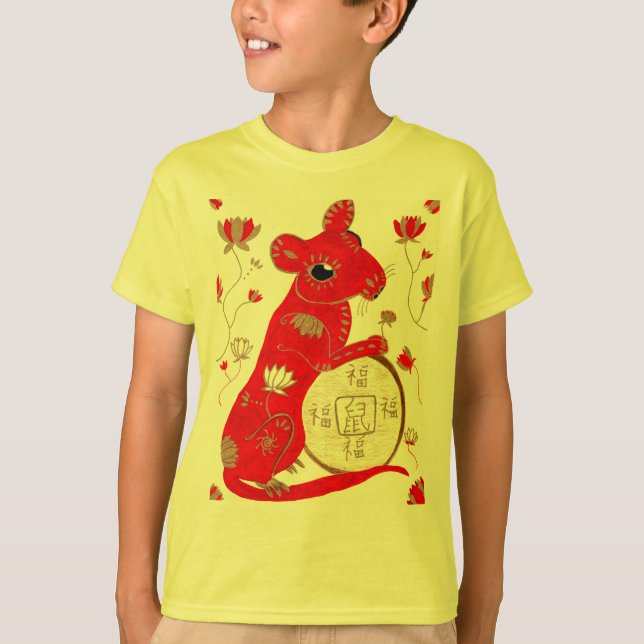 Ano chinês da camisa do rato (Frente)