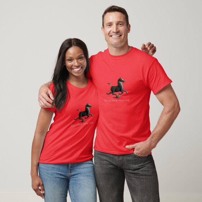 Ano Chinês da Camiseta Vermelha Cavalo (Unissex)