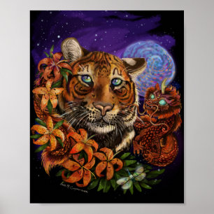 Ano Chinês do Poster de Nova Arte do Tigre 2022