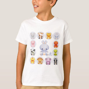 Ano chinês do zodíaco do t-shirt do coelho