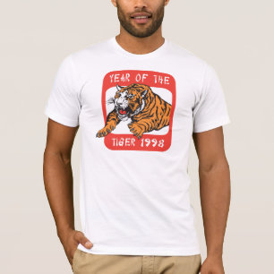 Ano chinês dos t-shirt do tigre 1998