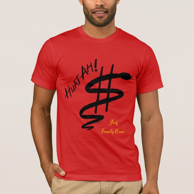 Ano da camiseta do tecido "Huat Ah!" (Frente)