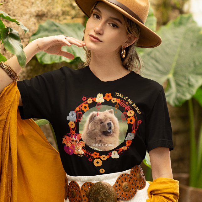 ANO DE ESCOLHA DO DRAGON - SUA FOTO - T-Shirt pers (Criador carregado)