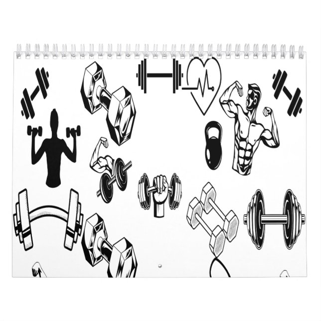 Ano de Força Calendário Veiny Dumbbell Grip (Capa)