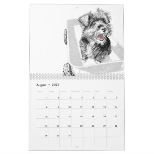 Ano do calendário dos desenhos dos cães