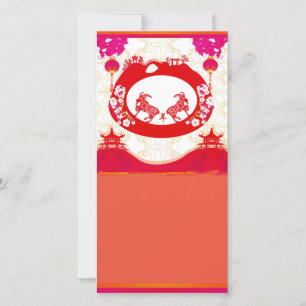 ano do Cartão com fotos de cabra