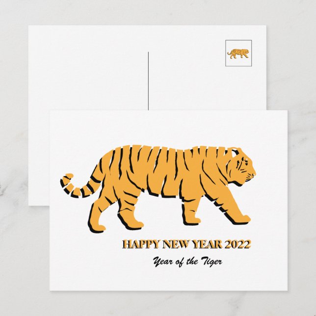 ANO DO CARTÃO POSTAL TIGER 2022 (Frente/Verso)