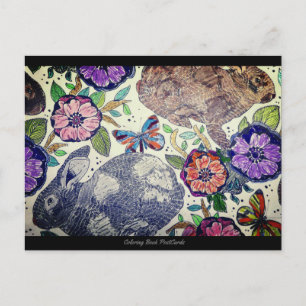 Ano do Coelho Cartão postal do livro de cores