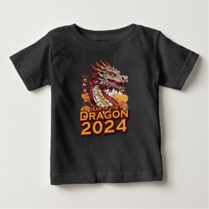 Ano do Dragão 2024 - Camiseta negra bebê, Dragão