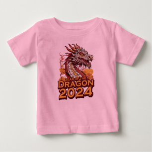 Ano do Dragão 2024 - Camiseta rosa-bebê, Dragão