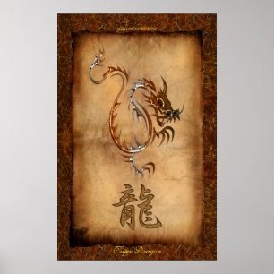 Ano do Dragão, Tiger Dragon Art Poster