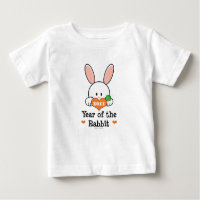 Ano do t-shirt da criança do coelho
