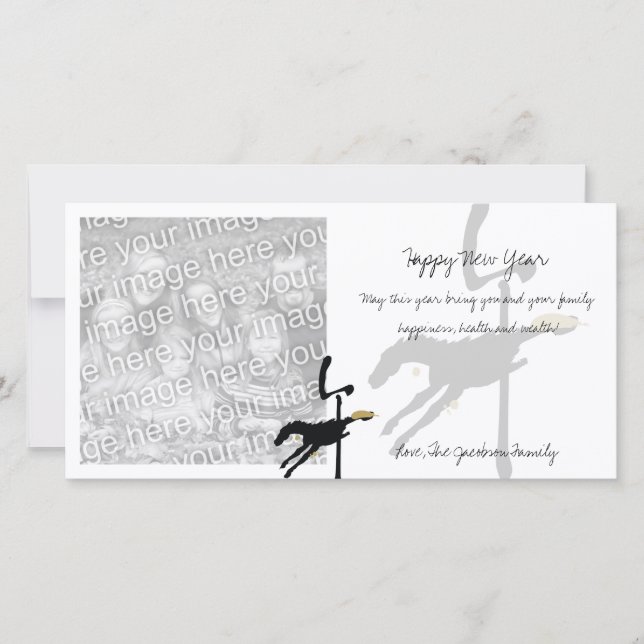 Ano dos Cartões com fotos de Ano Novo (Frente)