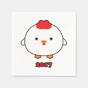 Ano dos guardanapo de papel do galo 2017