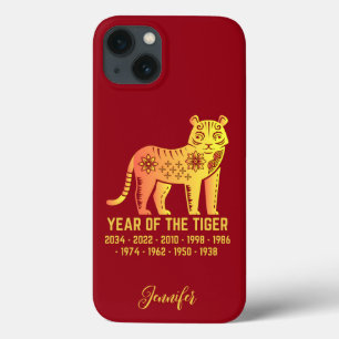 Ano Dourado De Gradiente Do Nome Zodiac Do Tigre V
