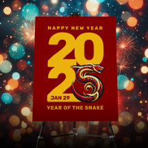 Ano Dourado Vermelho do Cobra de 2025