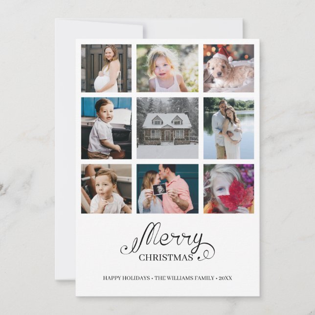 Ano Moderno na Revisão 9 Cartão de Férias de Colag (Frente)