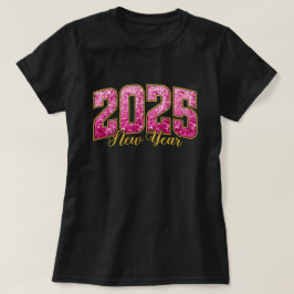 Ano Novo 2025 | Camiseta de Festa de Ano Novo com 