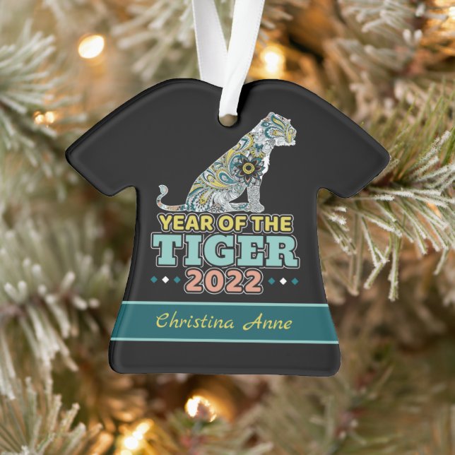 Ano Novo Chinês 2022 - Ornamento do Tigre Branco (Árvore)