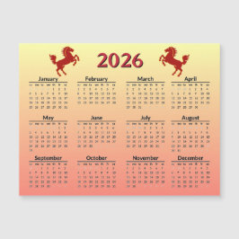 Ano Novo Chinês do Cavalo Calendário 2026