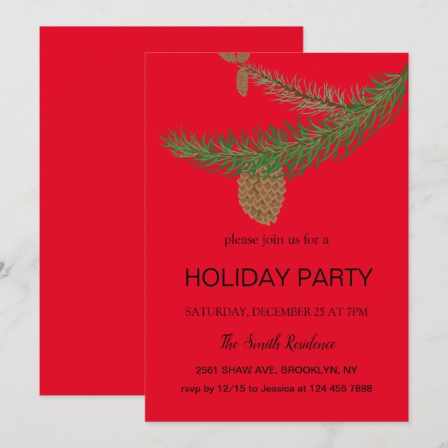 Ano Novo o pinheiro é um convite para mamíferos (Frente/Verso)