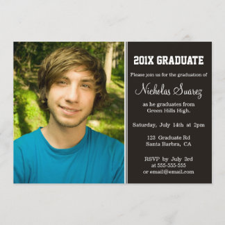 Ano preto clássico & anúncio graduado da foto