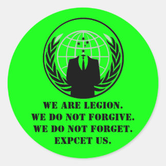 Anon em volta da etiqueta