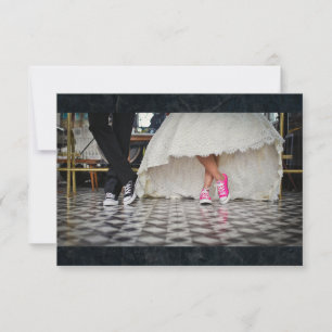 Anos 50 estilo casal de casamento RSVP