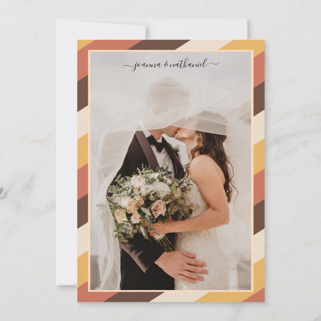 Anos setenta Retro Striped Nós Elocuímos Anúncio 7 (Verso)