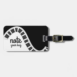 Anote sua etiqueta de bagagem do teclado musical P