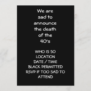 "ANOUCE MORTE DE 40" 50º CONVITE