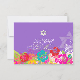 Antecedentes PixDezines Rsvp hibiscus/Mitzvah/diy