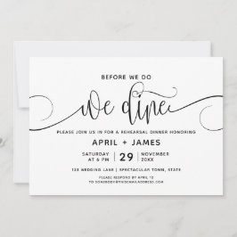 Antes De Começarmos O Convite De Janta De Ensaio