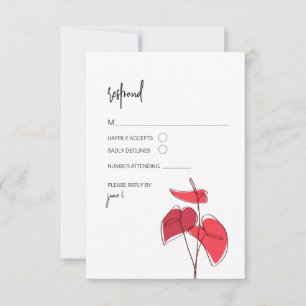 Anthurium ・ Desenho Floral ・ Placa RSVP Moderna