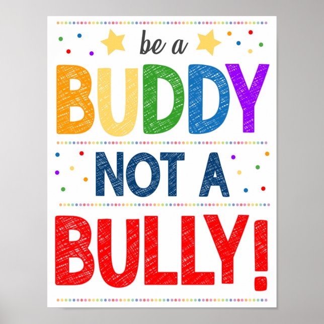 Anti Bully Classroom Poster (Frente)
