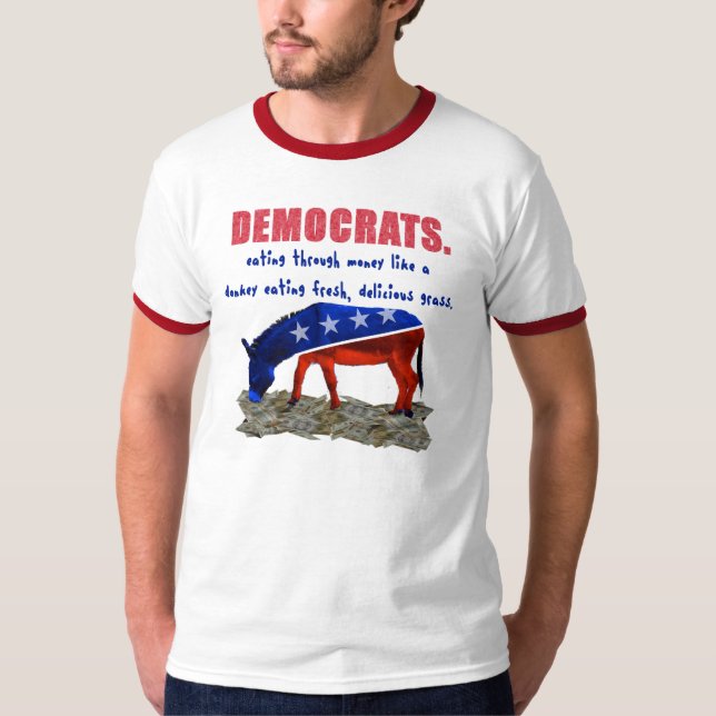 Anti camisa engraçada dos homens T de Obama anti (Frente)