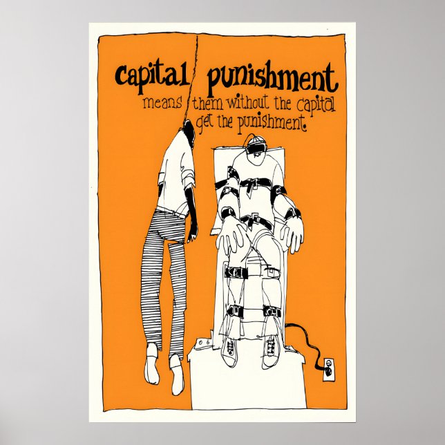 Anti Capital Punishment Poster Political Human (Frente)