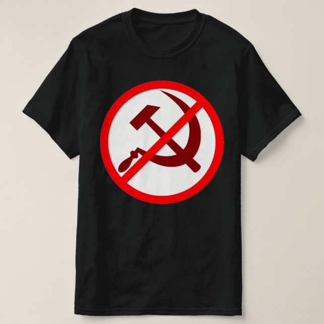 Anti-comunismo NÃO AO Camiseta COMUNISMO (Frente do Design)