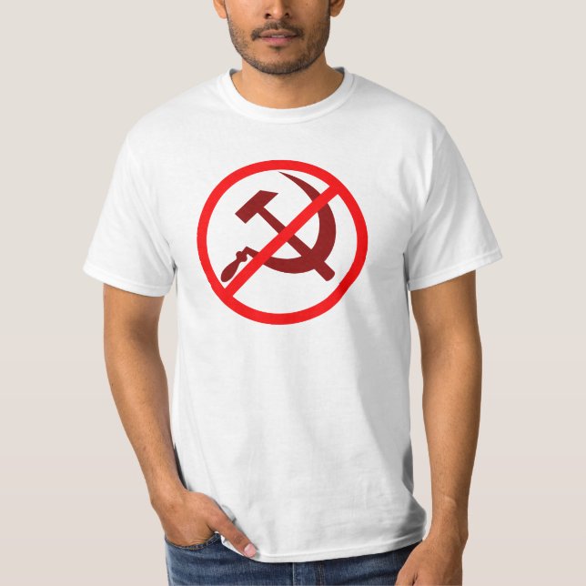 Anti-Comunismo NÃO AO T-Shirt COMUNISTA (Frente)