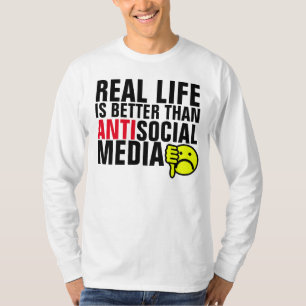 Anti (eu deio) t-shirt sociais dos meios