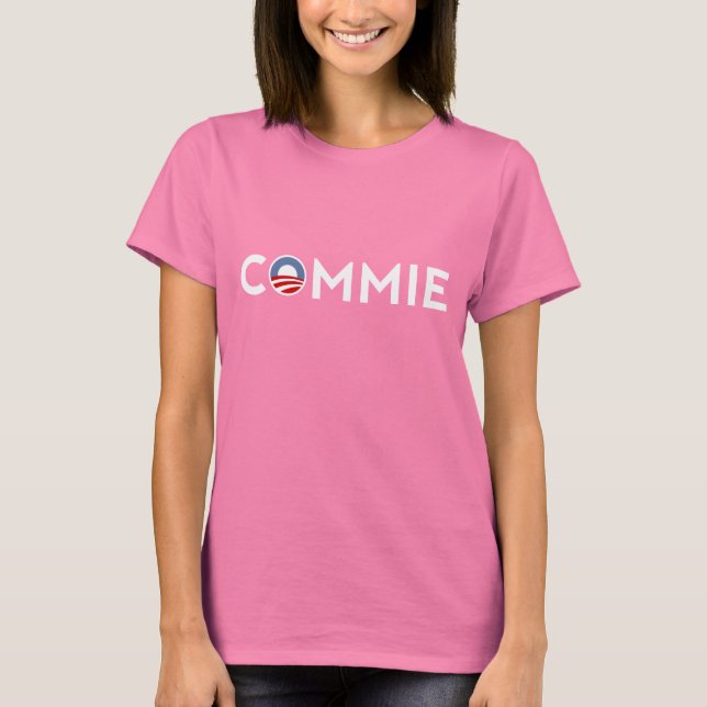 Anti-Obama COMMIE T-Shirt (Frente)
