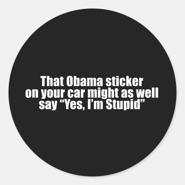 Anti-Obama - o adesivo de obama poderia dizer (Frente)
