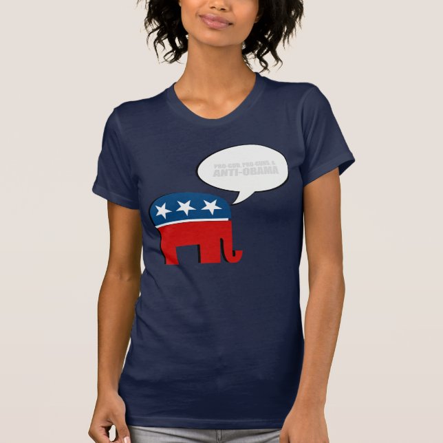 Anti-Obama - t-shirt de PRO-GOD PRO-GUNS (Frente)