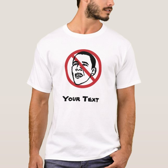Anti t-shirt feito sob encomenda de Obama (Frente)