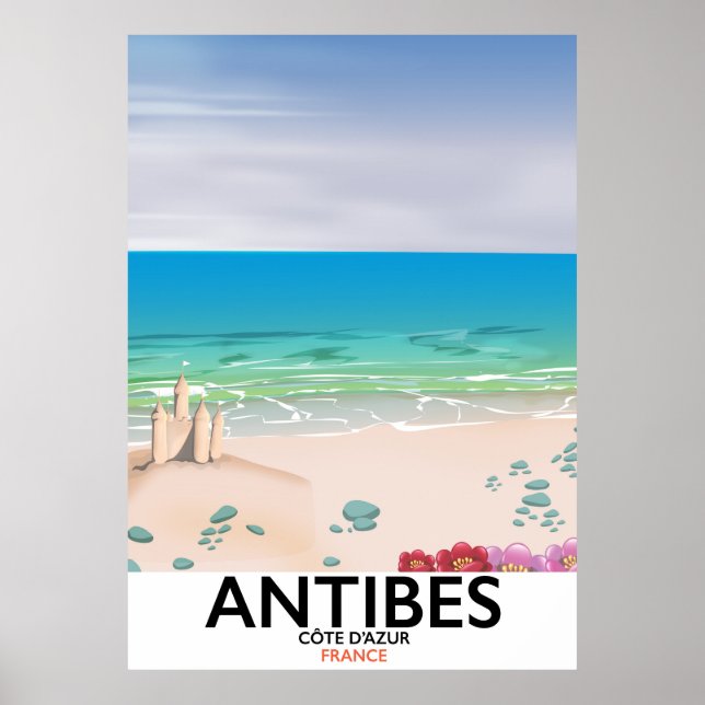 Antibes France Beach poster (Frente)