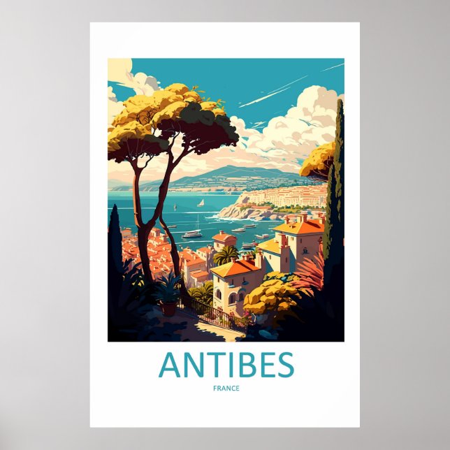 Antibes Viagem Impressão Wall Art Poster (Frente)