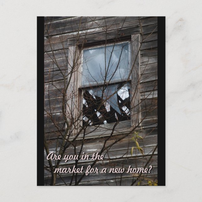Antiga Casa Dilapidada Cartão de Mala Direta de Co (Frente)