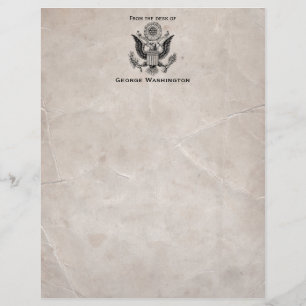 Antiga Casaco de Braços Letterhead Americana